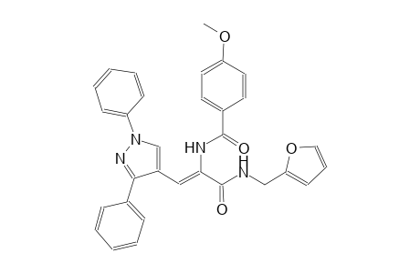 N-((Z)-2-(1,3-diphenyl-1H-pyrazol-4-yl)-1-{[(2-furylmethyl)amino]carbonyl}ethenyl)-4-methoxybenzamide
