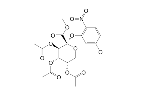 METHYL-(5-METHOXY-2-NITROPHENYL-3,4,5-TRI-O-ACETYL-ALPHA-D-ARABINO-HEX-2-ULOPYRANOSID)-ONATE
