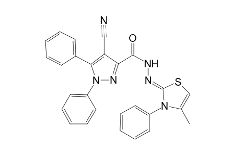 4-Cyano-1,5-diphenyl-1H-pyrazole-[4-methyl-3-phenyl-3H-thiazol-2-ylidene]-3-carboxylic acid hydrazide