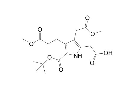 2-[3-(2-methoxy-2-oxidanylidene-ethyl)-4-(3-methoxy-3-oxidanylidene-propyl)-5-[(2-methylpropan-2-yl)oxycarbonyl]-1H-pyrrol-2-yl]ethanoic acid