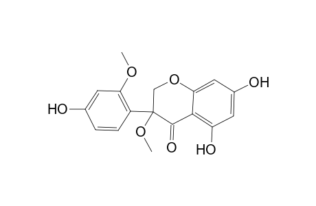 4H-1-Benzopyran-4-one, 2,3-dihydro-5,7-dihydroxy-3-(4-hydroxy-2-methoxyphenyl)-3-methoxy-