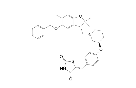 5-[4-[N-[(3R/S)-2,3-Dihydro-5-benzyloxy-2,2,4,6,7-pentamethylbenzofuran-3-ylmethyl)-(3R)-piperidinyloxy]phenylmethylene]thiazolidine-2,4-dione