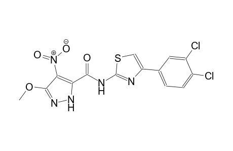 N-[4-(3,4-dichlorophenyl)-1,3-thiazol-2-yl]-3-methoxy-4-nitro-1H-pyrazole-5-carboxamide