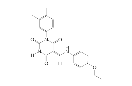 (5Z)-1-(3,4-dimethylphenyl)-5-[(4-ethoxyanilino)methylene]-2,4,6(1H,3H,5H)-pyrimidinetrione