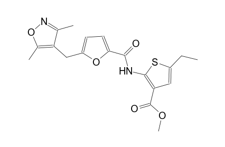 methyl 2-({5-[(3,5-dimethyl-4-isoxazolyl)methyl]-2-furoyl}amino)-5-ethyl-3-thiophenecarboxylate