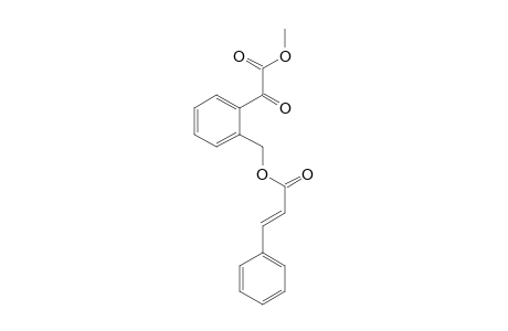 Benzeneacetic acid, alpha-oxo-2-[[(1-oxo-3-phenyl-2-propenyl)oxy]methyl]-, methyl ester, (E)-