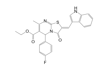 ethyl (2Z)-5-(4-fluorophenyl)-2-(1H-indol-3-ylmethylene)-7-methyl-3-oxo-2,3-dihydro-5H-[1,3]thiazolo[3,2-a]pyrimidine-6-carboxylate