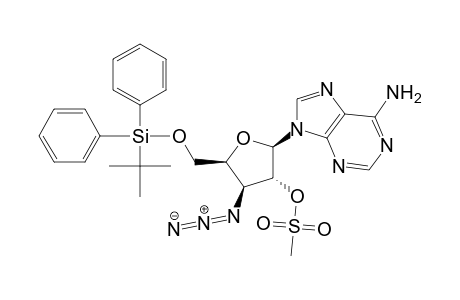 9-[3-Azido-3-deoxy-5-O-(tert-butyldiphenylsilyl)-2-O-(methanesulfonyl)-.beta.-D-xylofuranosyl]adenine