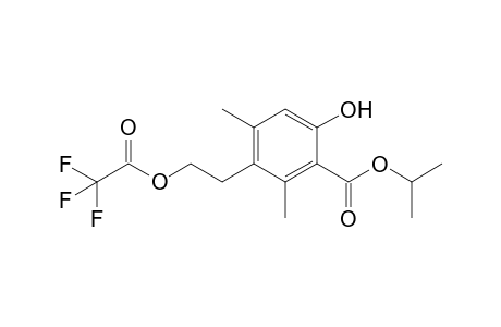 Isopropyl 3,5-dimethyl-4-[2-(trifluoroacetoxy)ethyl]phenol-2-carboxylate
