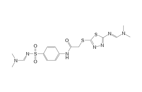 N-[4-({[(E)-(dimethylamino)methylidene]amino}sulfonyl)phenyl]-2-[(5-{[(E)-(dimethylamino)methylidene]amino}-1,3,4-thiadiazol-2-yl)sulfanyl]acetamide