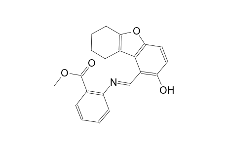 methyl 2-{[(E)-(2-hydroxy-6,7,8,9-tetrahydrodibenzo[b,d]furan-1-yl)methylidene]amino}benzoate