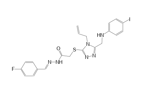 2-({4-allyl-5-[(4-iodoanilino)methyl]-4H-1,2,4-triazol-3-yl}sulfanyl)-N'-[(E)-(4-fluorophenyl)methylidene]acetohydrazide