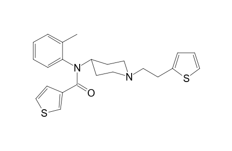 N-2-Methylphenyl-N-(1-[2-(thiophen-2-yl)ethyl]piperidin-4-yl)thiophene-3-carboxamide