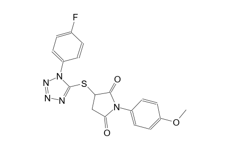 3-{[1-(4-fluorophenyl)-1H-tetraazol-5-yl]sulfanyl}-1-(4-methoxyphenyl)-2,5-pyrrolidinedione