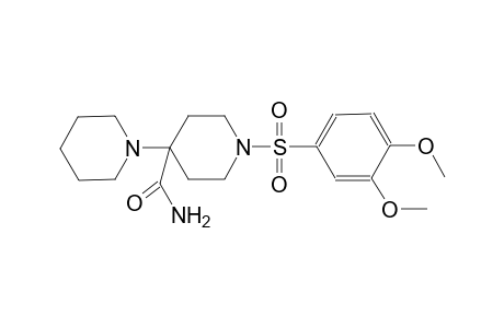 1-[1'-(3,4-dimethoxybenzenesulfonyl)-[1,4'-bipiperidin]-4'-yl]ethan-1-one