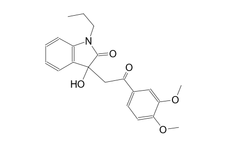 2H-indol-2-one, 3-[2-(3,4-dimethoxyphenyl)-2-oxoethyl]-1,3-dihydro-3-hydroxy-1-propyl-