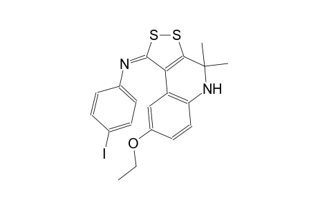 N-[(1E)-8-ethoxy-4,4-dimethyl-4,5-dihydro-1H-[1,2]dithiolo[3,4-c]quinolin-1-ylidene]-4-iodoaniline