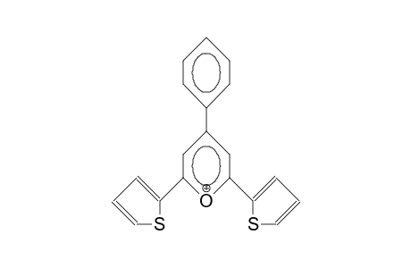 2,6-Bis(2-thienyl)-4-phenyl-pyrylium cation