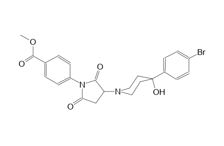 benzoic acid, 4-[3-[4-(4-bromophenyl)-4-hydroxy-1-piperidinyl]-2,5-dioxo-1-pyrrolidinyl]-, methyl ester