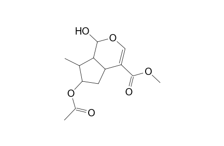 Cyclopenta[c]pyran-4-carboxylic acid, 6-(acetyloxy)-1,4a,5,6,7,7a-hexahydro-1-hydroxy-7-methyl-, methyl ester, (1.alpha.,4a.alpha.,5.alpha.,7.alpha.,7a.alpha.)-(.+-.)-
