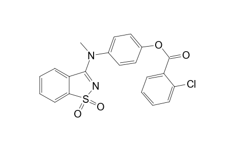 Benzoic acid, 2-chloro-, 4-(1,2-benzisothiazol-3-ylmethylamino)phenyl ester, S,S-dioxide