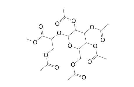 Propanoic acid, 3-(acetyloxy)-2-[(2,3,4,6-tetra-O-acetyl-.alpha.-d-mannopyranosyl)oxy]-, methyl ester, (R)-