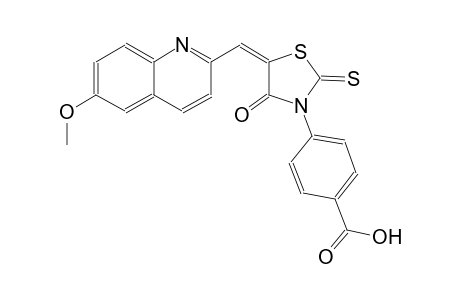 benzoic acid, 4-[(5E)-5-[(6-methoxy-2-quinolinyl)methylene]-4-oxo-2-thioxothiazolidinyl]-