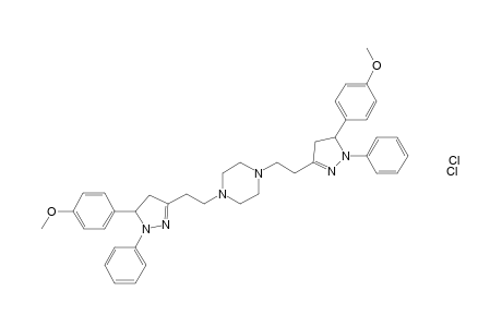 1,4-Bis(2-(5-(4-methoxyphenyl)-1-phenyl-4,5-dihydro-1H-pyrazol-3-yl)ethyl)-piperazine dihydrochloride