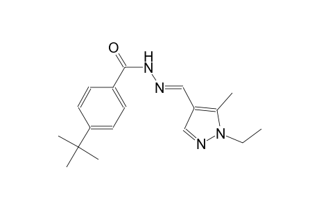4-tert-butyl-N'-[(E)-(1-ethyl-5-methyl-1H-pyrazol-4-yl)methylidene]benzohydrazide