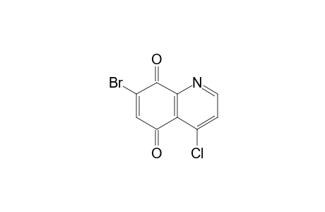 7-Bromanyl-4-chloranyl-quinoline-5,8-dione