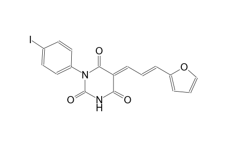 (5E)-5-[(2E)-3-(2-furyl)-2-propenylidene]-1-(4-iodophenyl)-2,4,6(1H,3H,5H)-pyrimidinetrione