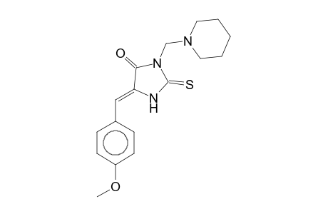 5-(4-METHOXYBENZYLIDENE)-3-(PIPERIDINOMETHYL)-2-THIOHYDANTOIN