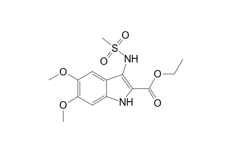 1H-Indole-2-carboxylic acid, 5,6-dimethoxy-3-[(methylsulfonyl)amino]-, ethyl ester
