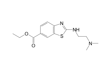 2-(dimethylaminoethylamino)-6-benzothiazolecarboxylic acid, ethyl ester