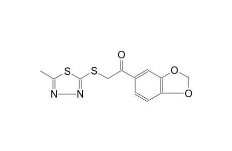 ethanone, 1-(1,3-benzodioxol-5-yl)-2-[(5-methyl-1,3,4-thiadiazol-2-yl)thio]-