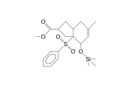 Methyl (2R,3aS, 7aS)-3a,4,7,7a-tetrahydro-6-methyl-4-trimethylsilyloxy-3a-phenylsulfonyl-2-indanecarboxylate