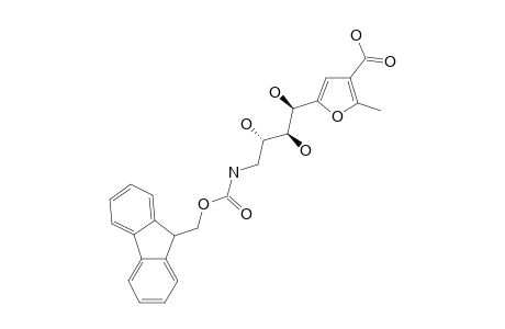 5-[4'-DEOXY-4-(FLUORENYLMETOXYCARBONYL)-AMINO-D-ARABINO-TETRITOL-1'-YL]-2-METHYL-3-FUROIC-ACID