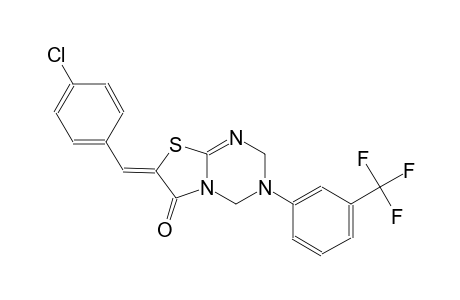 (7Z)-7-(4-chlorobenzylidene)-3-[3-(trifluoromethyl)phenyl]-3,4-dihydro-2H-[1,3]thiazolo[3,2-a][1,3,5]triazin-6(7H)-one
