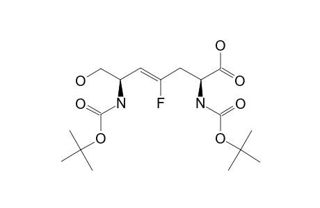 (2S,6R)-2,6-BIS-[(TERT.-BUTOXY)-CARBONYLAMINO]-4-FLUORO-7-HYDROXYHEPT-4-ENOIC-ACID