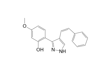 (Z)-3/ 5-(2'-Hydroxy-4'-methoxyphenyl)-4-styrylpyrazole
