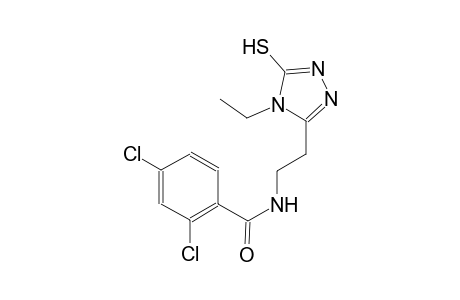 2,4-dichloro-N-[2-(4-ethyl-5-sulfanyl-4H-1,2,4-triazol-3-yl)ethyl]benzamide