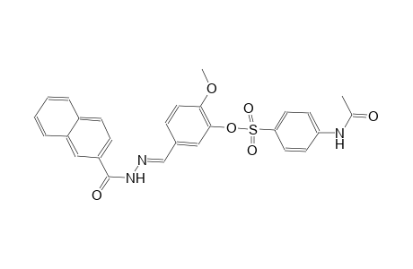 2-methoxy-5-[(E)-(2-naphthoylhydrazono)methyl]phenyl 4-(acetylamino)benzenesulfonate