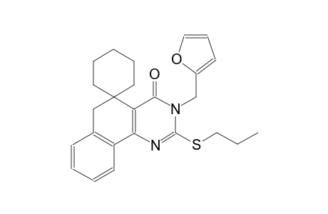 3-(furan-2-ylmethyl)-2-(propylthio)-3H-spiro[benzo[h]quinazoline-5,1'-cyclohexan]-4(6H)-one