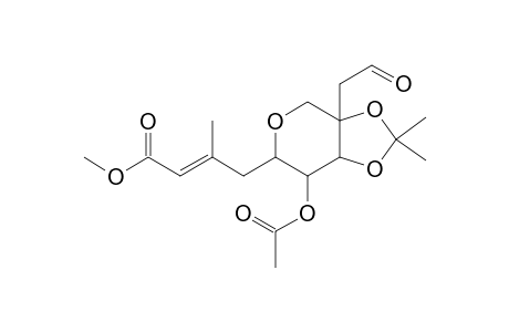 4-[7-Acetoxy-2,2-dimethyl-3a-(2-oxo-ethyl)-tetrahydro-[1,3]dioxolo[4,5-c]pyran-6-yl]-3-methyl-but-2-enoic acid, methyl ester