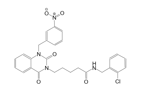 N-(2-chlorobenzyl)-5-(1-(3-nitrobenzyl)-2,4-dioxo-1,4-dihydro-3(2H)-quinazolinyl)pentanamide