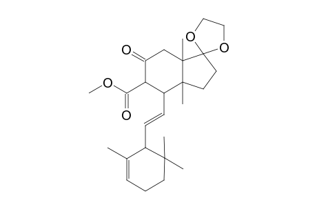 Methyl 9-(ethylenedioxy)-3-oxo-5-[2-(2,6,6-trimethylcyclohex-2-en-1-yl)ethylene]-1,6-dimethylbicyclo[4.3,0]nonane-4-carboxylate