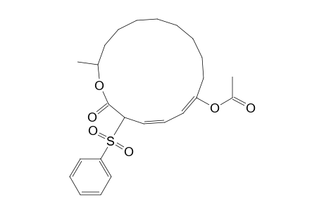 (2SR,3Z,5E,15RS)-6-acetoxy-2-(phenylsulfonyl)hexadeca-3,5-dien-15-olid