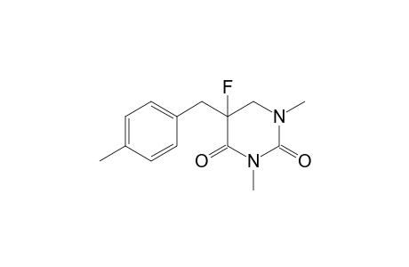 5-Fluoranyl-1,3-dimethyl-5-[(4-methylphenyl)methyl]-1,3-diazinane-2,4-dione