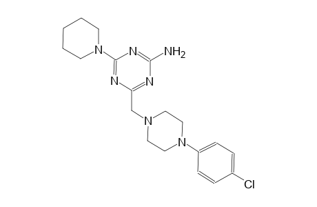 1,3,5-triazin-2-amine, 4-[[4-(4-chlorophenyl)-1-piperazinyl]methyl]-6-(1-piperidinyl)-