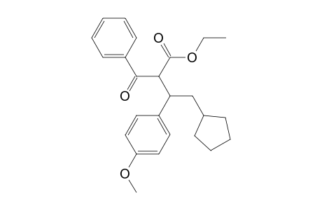 ethyl 2-benzoyl-4-cyclopentyl-3-(4-methoxyphenyl)butanoate